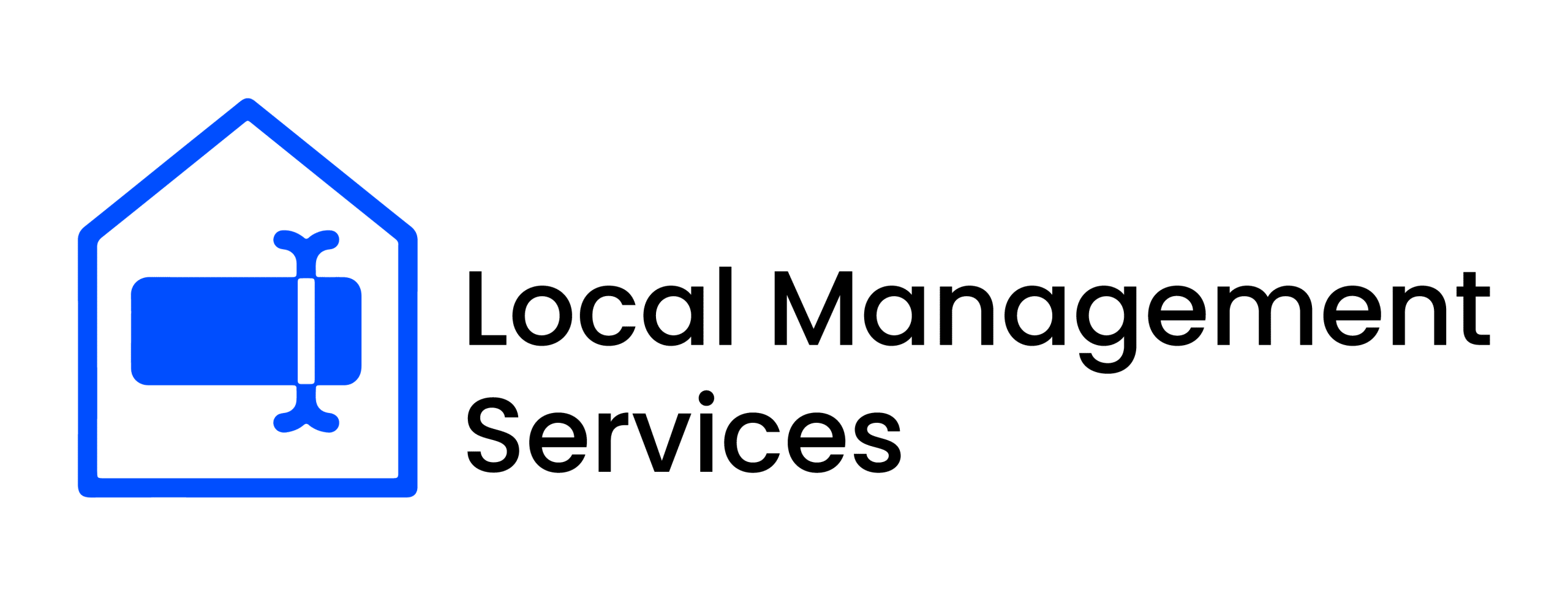 1 Local Management Services Logo Blue Black Transparent